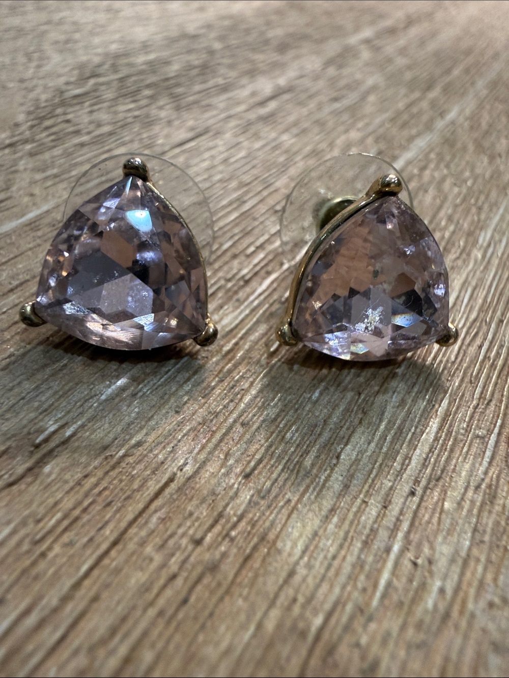 Park Lane Pale Lavender Crystal Stud Earrings